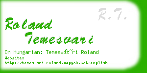 roland temesvari business card